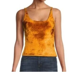 Vince Panne Tank Top Sweater Gold/Orange Size S